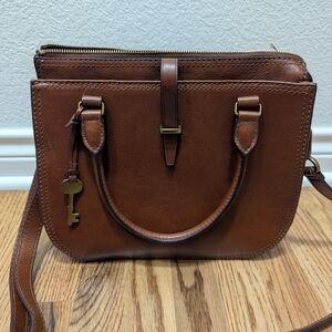 Fossil Brown Leather Bag